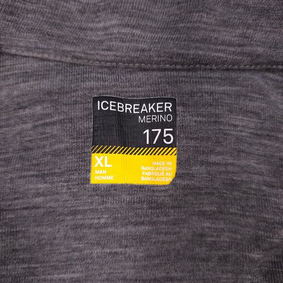 Icebreaker Men's Merino 175 Half Zip Long Sleeve Gray Sz Extra Large - Picture 6 of 9